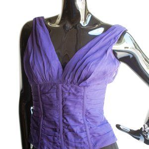 Sandra Darren Purple Evening wear top